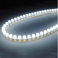 Bande lumineuse LED en silicone souple et flexible 5050 12V 1M 96LED blanche en forme de grande muraille pour roues de voiture