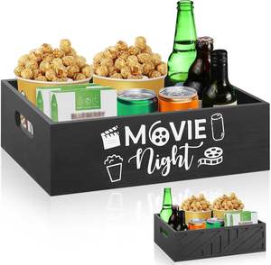 Boîte à goûter et organisateur de plateaux en bois avec grande capacité de rangement réglable pour comptoir - Product Image 1