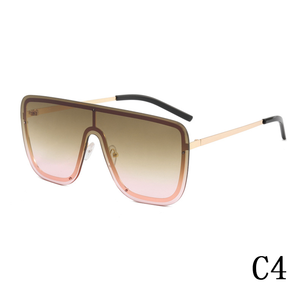 Lunettes de <span class=keywords><strong>soleil</strong></span> tendance pour couple, monture large, style unique, tendance des influenceurs, pour homme et femme - Product Image 5