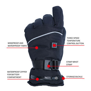 Cálido <span class=keywords><strong>moda</strong></span> <span class=keywords><strong>mujer</strong></span> USB guantes calentados impermeable PU cuero grafeno esquí mitones calentados para el invierno - Product Image 4