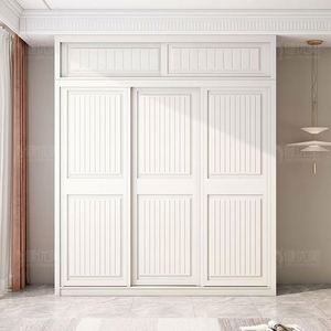 Armoire de garde-robe en bois professionnelle conçoit des armoires de chambre modernes - Product Image 5