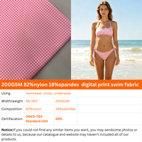 Tissu en nylon et élasthanne imprimé avec protection UV UPF 50+ pour maillots de bain d'extérieur