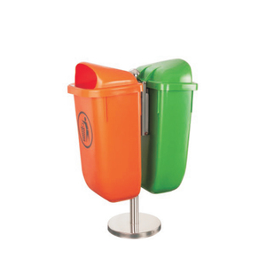 Poubelle murale en plastique d'extérieur de 50 L, poubelle de recyclage, poubelle à déchets - Product Image 3