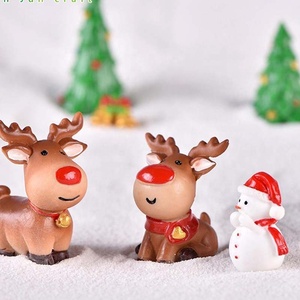 Décorations de Noël en résine, rennes, Père Noël, Joyeux Noël, décoration pour la maison, figurines, miniatures, Nouvel An <span class=keywords><strong>2022</strong></span>, décoration de boîte de Noël - Product Image 3