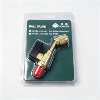 Vanne à boisseau sphérique en laiton HONGSEN HS-MQF-L 1/4" SAE pour climatiseur R22/R134a/R404A/R407C, vanne de charge de réfrigérant, garantie 1 an