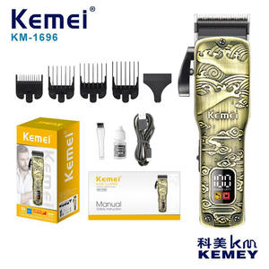เครื่องตัดผมไฟฟ้า Kemei ตัวเครื่องโลหะ จอแสดงผลดิจิตอล 7000-9000 รอบต่อนาที มอเตอร์แบบแปรงถ่าน รุ่นชาร์จไฟได้ ระดับซาลอน - Product Image 5