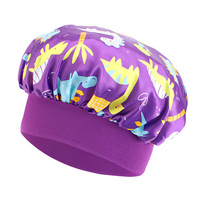 Vente en Gros d'Accessoires Capillaires Personnalisés pour Enfants et Bébés, Bonnets en Satin à Motifs de Dessins Animés, Chapeaux Souples avec Bande Élastique pour Jolies Filles