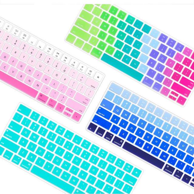 Laptop Keyboard Cover Protector Waterproof HD Clear Silicone TPU Keypad Skin Gradient Colofor Macbook Pro 14" 16" A2442 A2485
