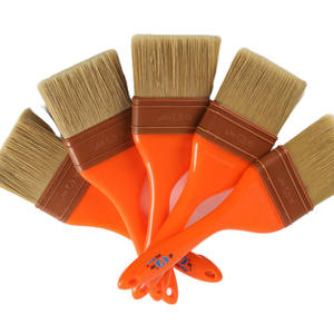 1 \ "2 \" 3 \ "فرشاة طلاء أحمر من البلاستيك مطولة بدون روستلس مقاومة للماء طلاء جدران شعيرات OEM - Product Image 1