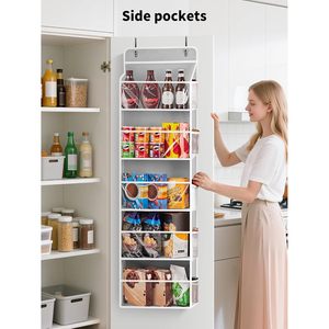 Organizador para colgar sobre la puerta con 5 compartimentos y ventanas transparentes para guardar juguetes de bebé y artículos esenciales para niños - Product Image 6