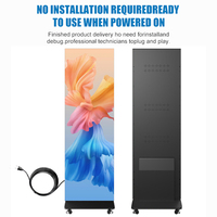 Pantalla LED GOB de 21 Pulgadas para Carteles, 1200 Nits de Alto Brillo, CMS Integrado, Señalización Digital, Reproductor Inteligente de Publicidad, Pantalla de Video Vertical