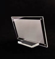 Porte-panneaux magnétique en acrylique A4 A5 A6, cadre photo de bureau transparent en forme de L pour menu, étiquette de prix, carte de visite