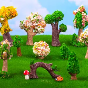 도매 손으로 만든 기념품 나무 그린 옐로우 꽃 체리 소나무 아이 아기 인형 예술과 공예 수지