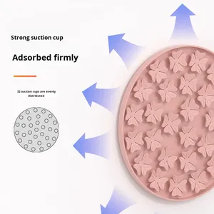 Pet Slow Feeding <b>Mat</b> Portable Silicone Suction Cup Anti-Choking Leak-Proof Licking Pad Leaf Pattern for <b>Cats</b> Dogs - Product Image 4