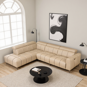 Sofá Reclinable Eléctrico de Tres Plazas de Cuero Genuino Italiano Moderno con Movimiento Deslizante de <span class=keywords><strong>Gravedad</strong></span> Cero para Sala de Estar de Lujo - Product Image 2