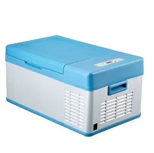 15L DC 12 24 V cigarette plug power Compressor Car Fridge Portable Deep Freezer for Camping Yacht Travel , with home adapter