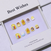 Nouveaux autocollants pour ongles mignons et faits à la main pour enfants, vente en gros, non toxiques et doux pour les mains.