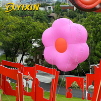 Fleur gonflable géante publicitaire extérieure suspendue, hermétique, multi-motifs, sur mesure