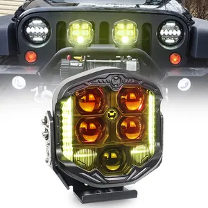 OVOVS 7 Inch 8500 Lumens Offroad Led Pod Light For 4x4 ATVs SUV UTV Truck