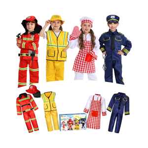 Enfant en bas âge garçon vêtements de travail robe ensemble <span class=keywords><strong>pompier</strong></span> Construction travailleur <span class=keywords><strong>Chef</strong></span> Costumes cadeaux d'anniversaire de noël pour 3-6 ans - Product Image 1