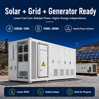 Système de stockage d'énergie (BESS) LiFePO4 hors réseau de 1 MWh avec PCS de 500 kW et refroidissement liquide pour hub de recharge de véhicules électriques