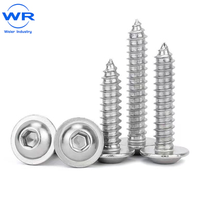 Vis autotaraudeuses en acier inoxydable 304 M3-M8 à tête champignon PWA avec six pans creux et rondelle pour le bois - Product Image 1