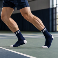 Chaussettes de sport personnalisées avec logo pour programme d'approvisionnement des clubs, chaussettes de tennis rembourrées, chaussettes de sport renforcées à la cheville et aux orteils pour équipes universitaires