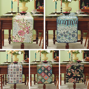 Jacquard <b>Table</b> <b>Runner</b> Printed Cotton Linen Blend 13x72 Inch Home Decor For <b>Dining</b> <b>Table</b> TV Cabinet Side <b>Table</b> - Product Image 3