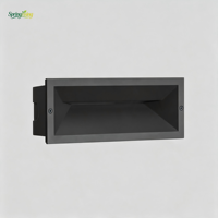 Lumière LED rectangulaire encastrée extérieure en aluminium IP65, blanc chaud 3000K 12V pour utilisation en jardin