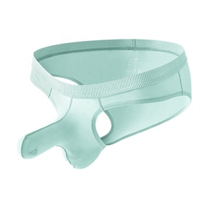 Sous-vêtements pour hommes en soie glacée ultra-fins, slips à poche bombée en forme de trompe d'éléphant, sous-vêtements gay, vêtements sissy, sous-vêtements amusants - Product Image 4