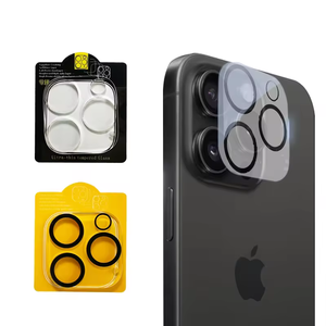 Teléfono 3D lente de cámara transparente película de vidrio Protector de pantalla para Iphone 16 15 Pro Max 14 Plus 13 12 Series cubierta de lente de teléfono celular - Product Image 4