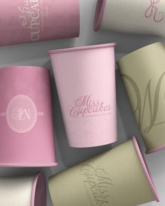 Tasses à café biodégradables en papier jetables personnalisées isolées en carton de recyclage à double paroi à emporter en gros - Product Image 3