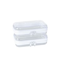 Étui rigide transparent en plastique avec fermeture éclair, étanche, pour crayons, cosmétiques, mahjong, organisateur de rangement