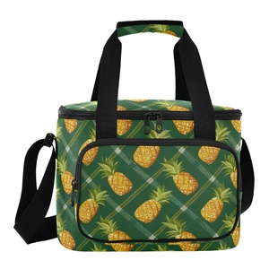 Funny Pineapple Design Customs Cooler Bag Lunch Tote Bag with Shoulder Strap for Adult Kid Cooling Bag for Food - Product Image 1