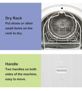 Sèche-<span class=keywords><strong>linge</strong></span> automatique à ventilation 8 kg tout usage pour la maison, le dortoir et les petits bureaux - Product Image 5