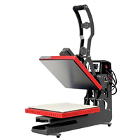 Presse à chaud MICROTEC RHP-15MS-D 15 x 15 à double chauffage et ouverture automatique pour transfert de vêtements par DTF, HTV et sublimation