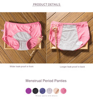 Ropa interior Menstrual de algodón, cómoda, fisiológica, de cintura media, 4, 5, 6XL, talla grande, bragas
