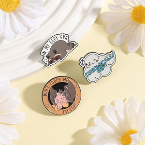 In My Eepy Era Chronically Eepy Raccoon Enamel Pin Don't Touch Me I'm Eepy Bat Sleepy Humor Broche, Badge de sac et de revers, Bijou, Cadeau - Product Image 2