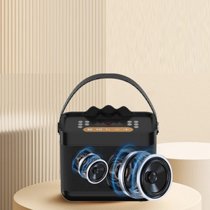 Portable Handheld BT <b>Speaker</b> Home KTV Karaoke With <b>Wireless</b> Dual Microphone Fabric Shell Long Battery Life Outdoor Party Gift - Product Image 4