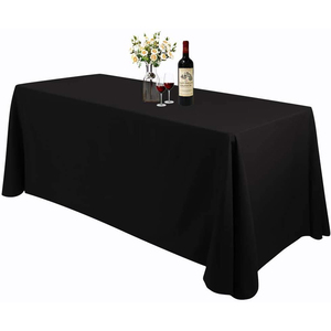 Modern 100% Polyester Table Cloth Set Plain White with Round/<b>Square</b> Pattern for Wedding Home or Party Decorations - Product Image 5