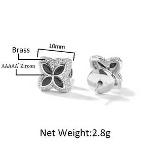 UWIN 5A CZ anillo <span class=keywords><strong>de</strong></span> trébol <span class=keywords><strong>de</strong></span> cuatro hojas <span class=keywords><strong>para</strong></span> hombres <span class=keywords><strong>y</strong></span> mujeres color verde claro CZ trébol joyería - Product Image 5