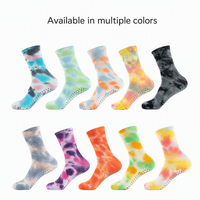 Chaussettes de yoga personnalisées pour femmes, fines, mi-mollet, antidérapantes avec points en silicone pour le Pilates et l'entraînement de danse, en coton peigné sans couture
