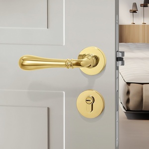Interior Wooden Door Light Luxury Magnetic Absorption Mute Split Lock Home Lock Room Door Lock Exterior Furniture Handle New - Product Image 3