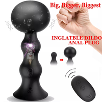 Masseur anal gonflable sans fil électrique avec télécommande, dispositif d'expansion anale