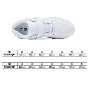 Kids White Cheerleading <strong>Shoes</strong>, Lightweight Flat Sneakers for <strong>Basketball</strong> &amp; School <strong>Dancing</strong>, High Quality Youth Trainers - Product Image 4