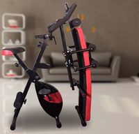 Équipement de gym à domicile multifonctionnel 7 en 1 Vélo d'exercice magnétique Équipement de vélo de spinning stationnaire avec banc de musculation Machine à abdominaux
