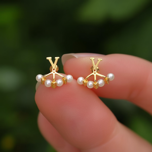 ต่างหูมุก สแตนเลส 316L ชุบทอง PVD ทนทาน ใช้งานได้ยาวนาน - Product Image 3