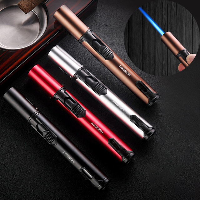New Pen Spray Gun Jet Flame Lighter Butane Candle Metal Gas Kitchen Welding Torch Cigarette Windproof Cigar Lighter