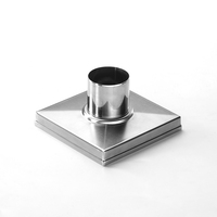 BANGQI Siphon de sol carré anti-odeur en acier inoxydable 304 avec base en ABS, design moderne poli, 4 pouces