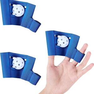 Dispositivo de terapia con bola de agarre para la mano, herramienta ajustable para ejercitar los dedos, para rehabilitación y entrenamiento de fuerza, color azul - Product Image 1